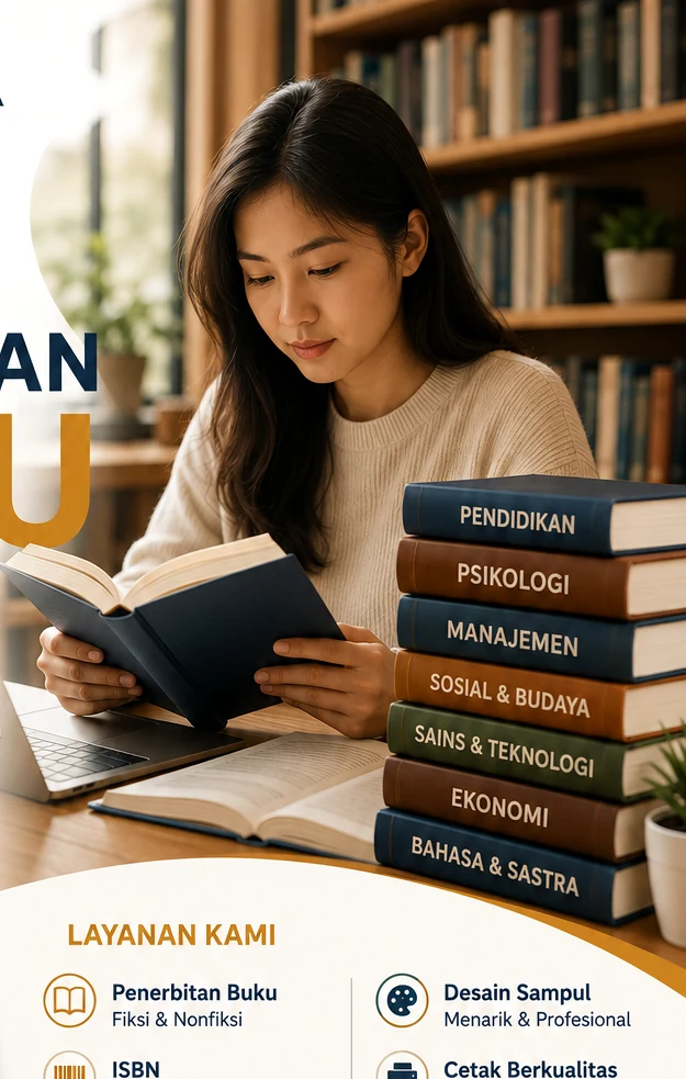 Pembaca dengan buku di ruang perpustakaan